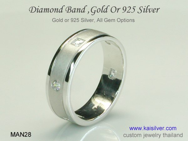 diamond band custom made 