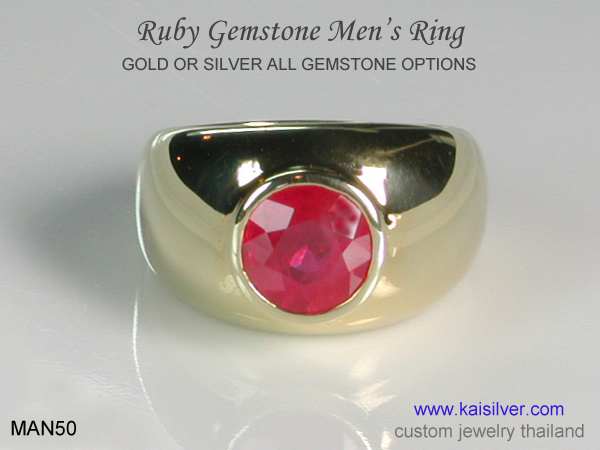 14k ruby ring for men