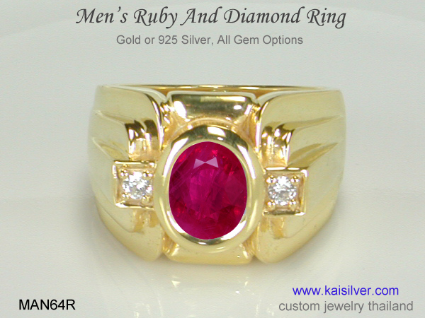 ruby wedding ring for men