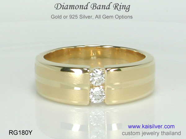 men's wedding ring with diamond